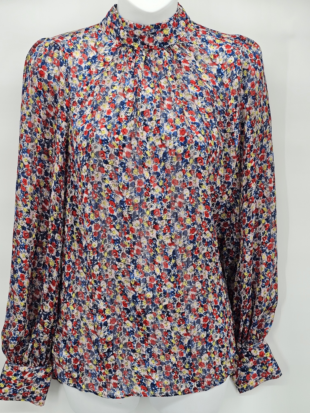 H&M High-Neck Floral Blouse